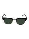 【中古】Ray-Ban◆レイバン/RB3016/CLUBMASTER/サングラス/ブラック【服飾雑貨他】