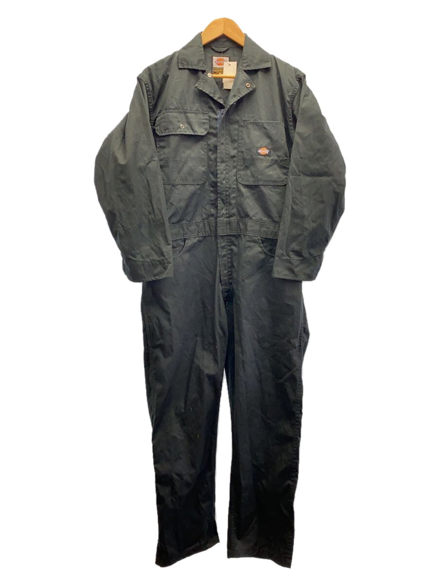 【中古】DICKIES◆オールインワン/M/ポリエステル/BLK/D-1876【メンズウェア】