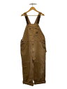 【中古】Carhartt◆ダブルニー/ダック地/オーバーオール/44/コットン/BRW【メンズウェア】