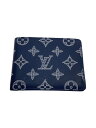 【中古】LOUIS VUITTON◆2つ折り財布/PVC/NVY/総柄/メンズ/M83379【服飾雑貨他】