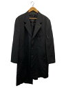 【中古】yohji yamamoto POUR HOMME◆WOOL GABARDINE 6 ZIPS JACKET/2/ウール/BLK/HP-J62-100【メンズウェア】
