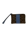 【中古】COACH◆ポーチ/レザー/BRW/58035【バッグ】