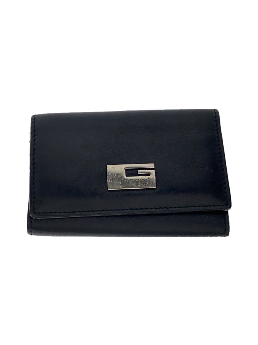 【中古】GUCCI◆カードケース/レザー/BLK/メンズ/0330416【服飾雑貨他】