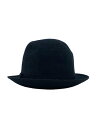 【中古】STETSON◆中折れハット/--/BLK/無地/メンズ【服飾雑貨他】