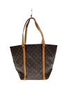 【中古】LOUIS VUITTON◆サック・ショッピング_モノグラム・キャンバス_BRW/PVC/BRW【バッグ】