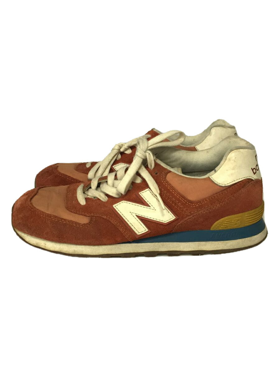 【中古】NEW BALANCE◆ニューバランス/ML574/28cm/RED/スウェード【シューズ】