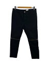 【中古】sacai◆20SS/Knee Zip Denim/ボトム/3/コットン/ブラック/20-02269M【メンズウェア】