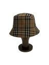 【中古】BURBERRY◆ハット/L/コットン/BEG/チェック/メンズ【服飾雑貨他】