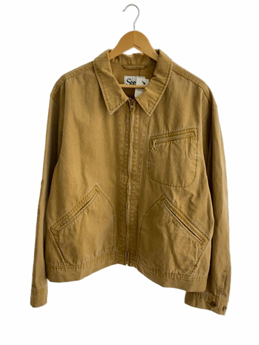 【中古】J.S Homestead(JOURNAL STANDARD HOMESTEAD)◆25SS/Stead ピグメントキャンバス ジップジャケット/ジャケット/M/コットン/キャメル【メンズウェア】