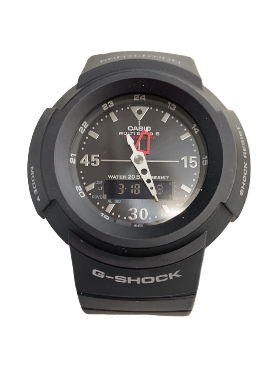 【中古】CASIO◆ソーラー腕時計/デジアナ/ラバー/BLK/BLK/AWG-M520-1AJF【服飾雑貨他】