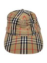 【中古】Supreme◆キャップ/--/コットン/BEG/チェック/メンズ【服飾雑貨他】