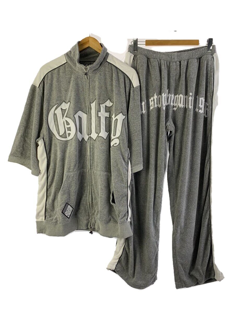 【中古】GALFY◆セットアップ/XL/コットン/GRY【メンズウェア】