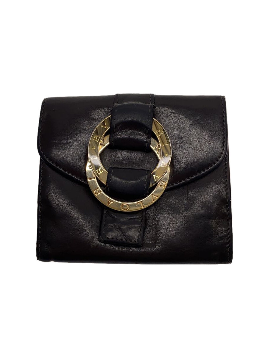 【中古】BVLGARI◆ブルガリ/チャンドラ/2つ折り財布/レザー/ブラウン/レディース//【服飾雑貨他】