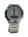 【中古】CASIO◆WAVE CEPTOR/ソーラー腕時計/デジアナ/LCW-M200//【服飾雑貨他】