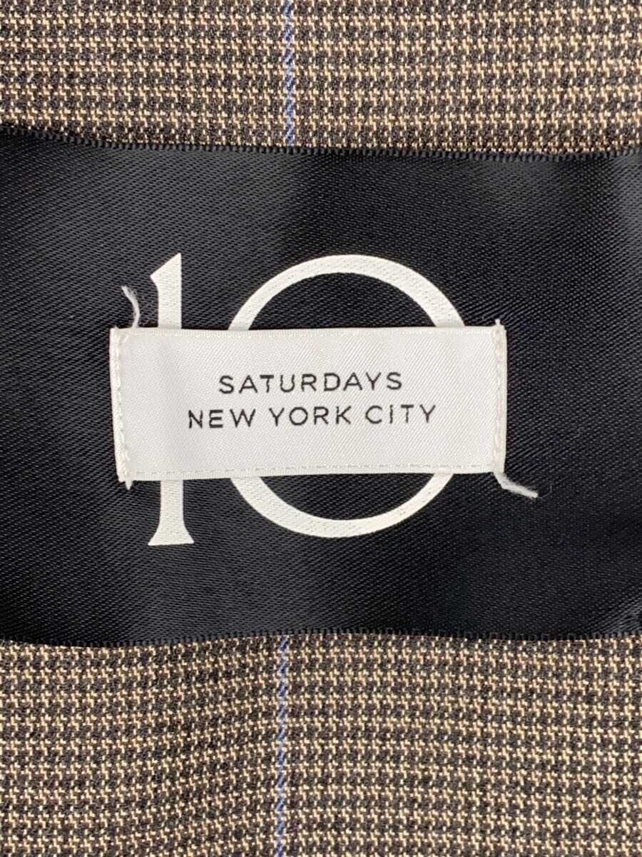 【中古】Saturdays NYC(SATURDAYS SURF NYC)◆ステンカラーコート/L/ポリエステル/BRW/グレンCK/BBO-69020-B/M41917DA02【メンズウェア】