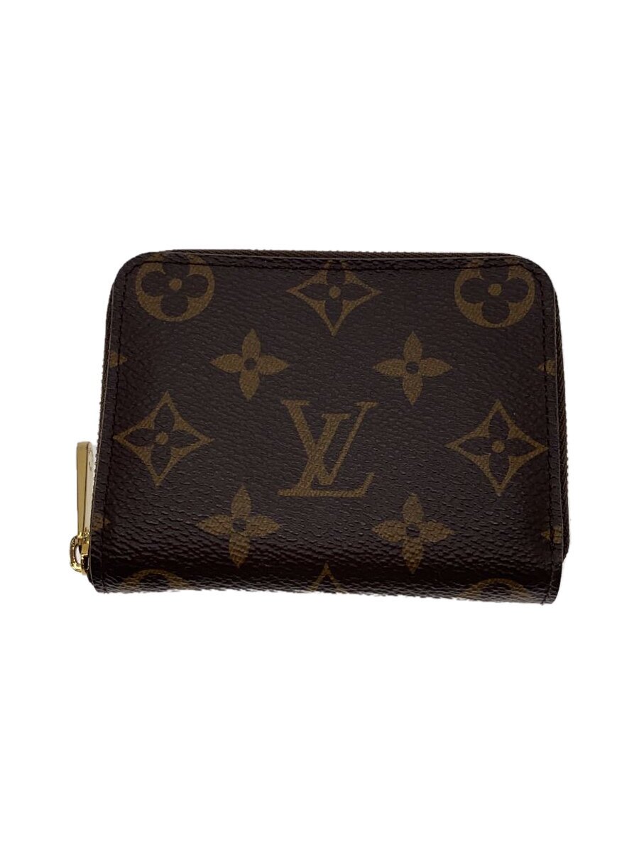 【中古】LOUIS VUITTON◆ジッピー・コインパース_モノグラム・キャンバス_BRW/PVC/BRW/モノグラム/メンズ【服飾雑貨他】
