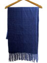 【中古】MARKAWARE◆マフラー/ウール/BLU/無地/メンズ/a22d-07ac02c【服飾雑貨他】