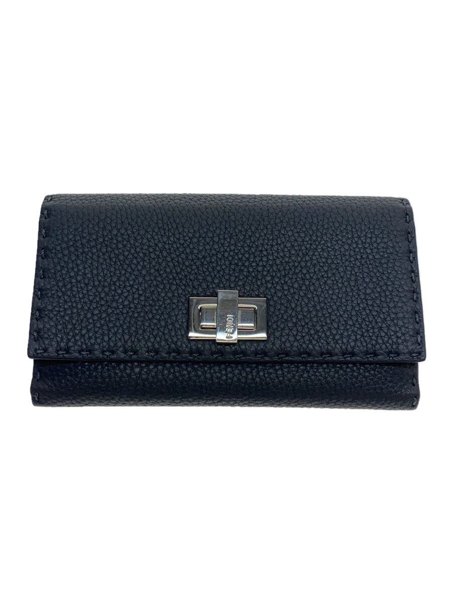 【中古】FENDI◆長財布/レザー/GRY/メンズ/8M0308/ピーカブー//【服飾雑貨他】