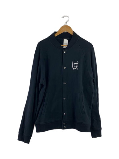 【中古】uniform experiment◆AUTHENTIC LOGO SWEAT VARSITY JACKET/スタジャン/4/コットン/ブラック【メンズウェア】 【中古】uniform experiment◆AUTHENTIC LOGO SWEAT VARSITY JACKET/スタジャン/4/コットン/ブラック【メンズウェア】