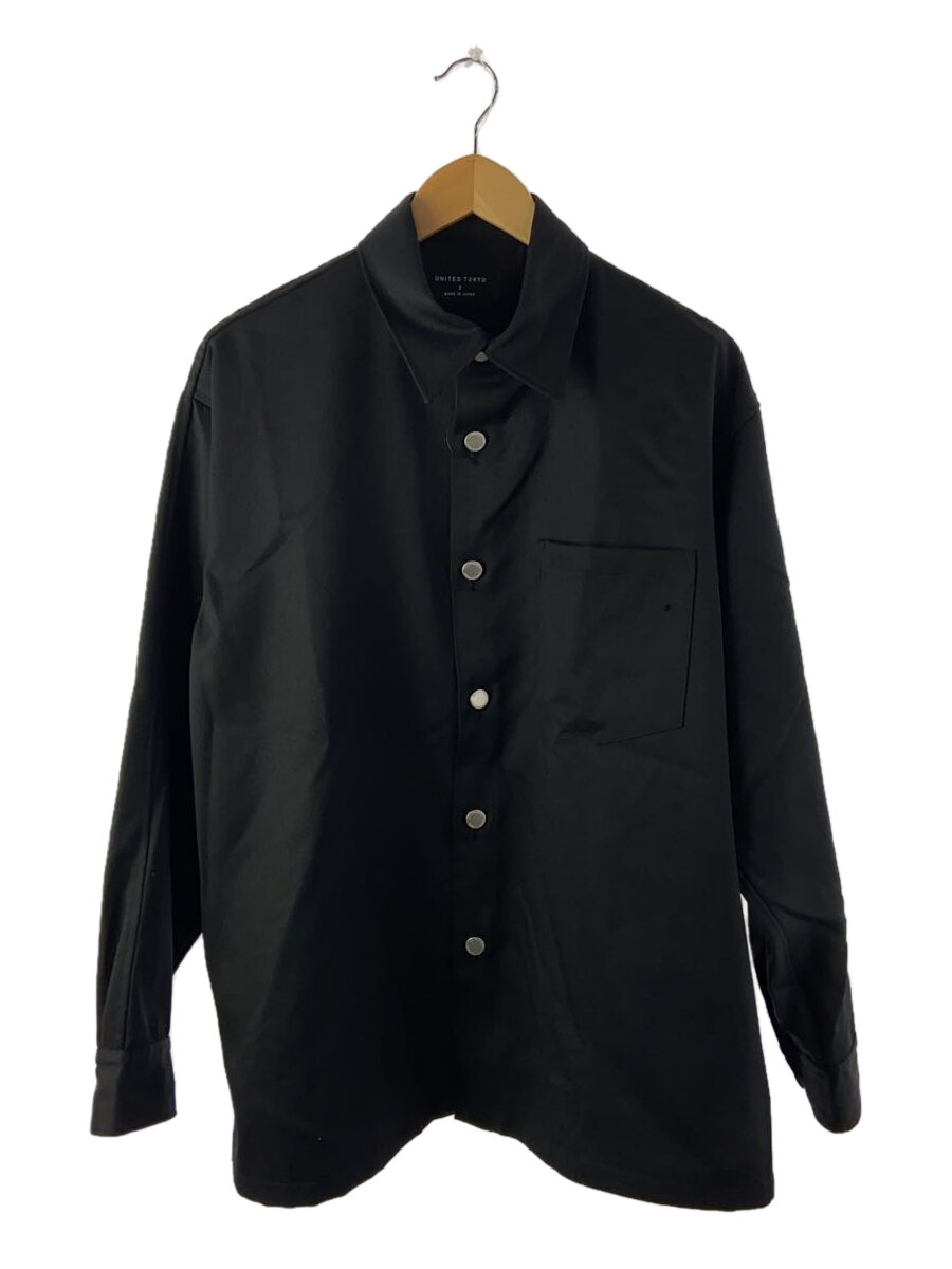 【中古】UNITED TOKYO◆WOOL DENIM シャツブルゾン/ジャケット/2/ウール/BLK/133500002【メンズウェア】