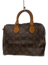 【中古】LOUIS VUITTON◆1)スピーディ25_モノグラム・キャンバス_BRW/PVC/BRW【バッグ】