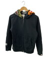 【中古】A BATHING APE◆Crazy Face Full Zip Hoodyジップパーカー/S/コットン/BLK/001ZPI801010M【メンズウェア】