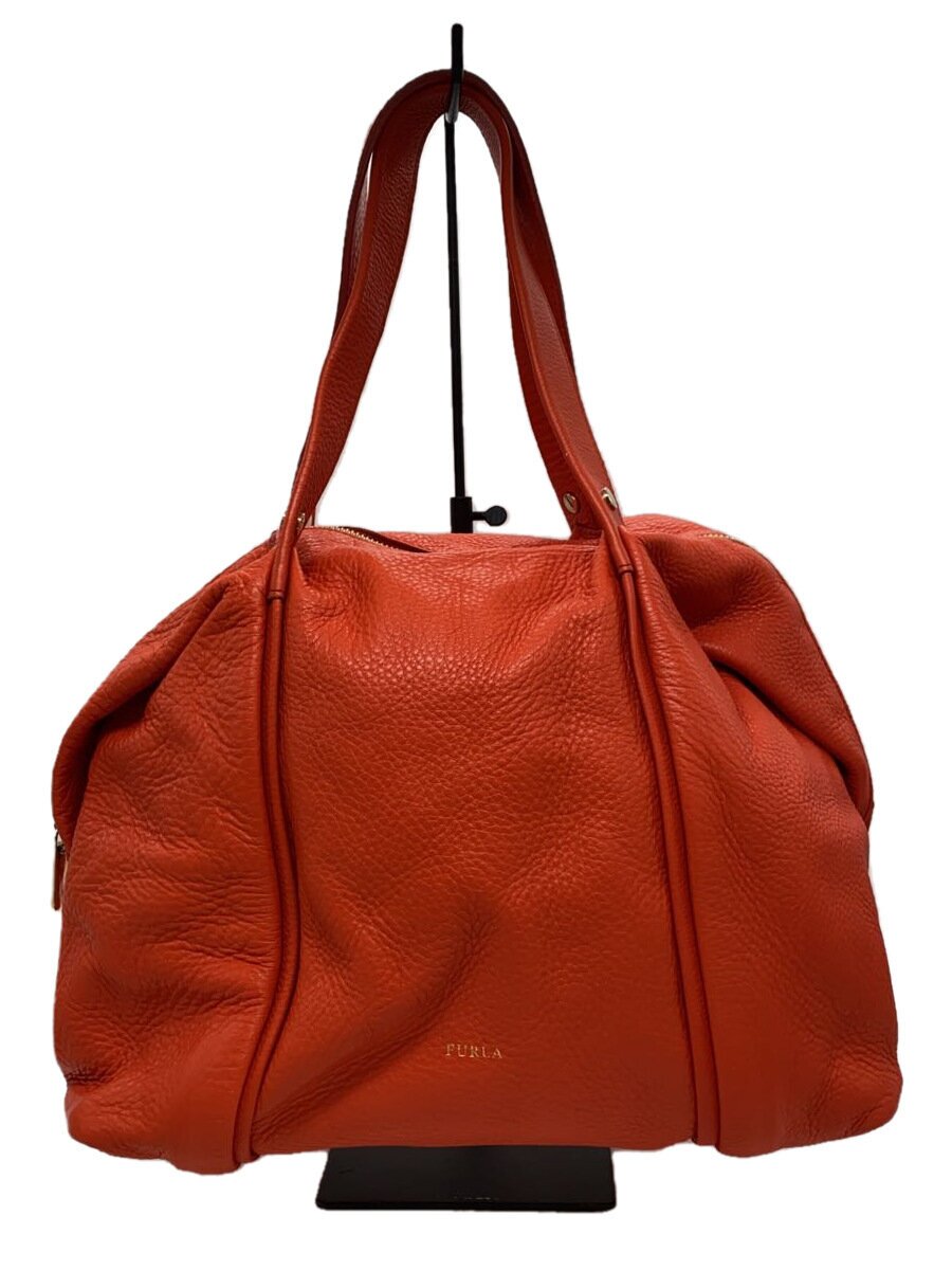 【中古】FURLA◆ハンドバッグ/レザー/ORN/無地【バッグ】