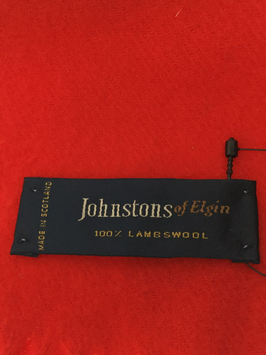 【中古】Johnston’s Of Elgin◆マフラー/--/RED/レディース【服飾雑貨他】 2