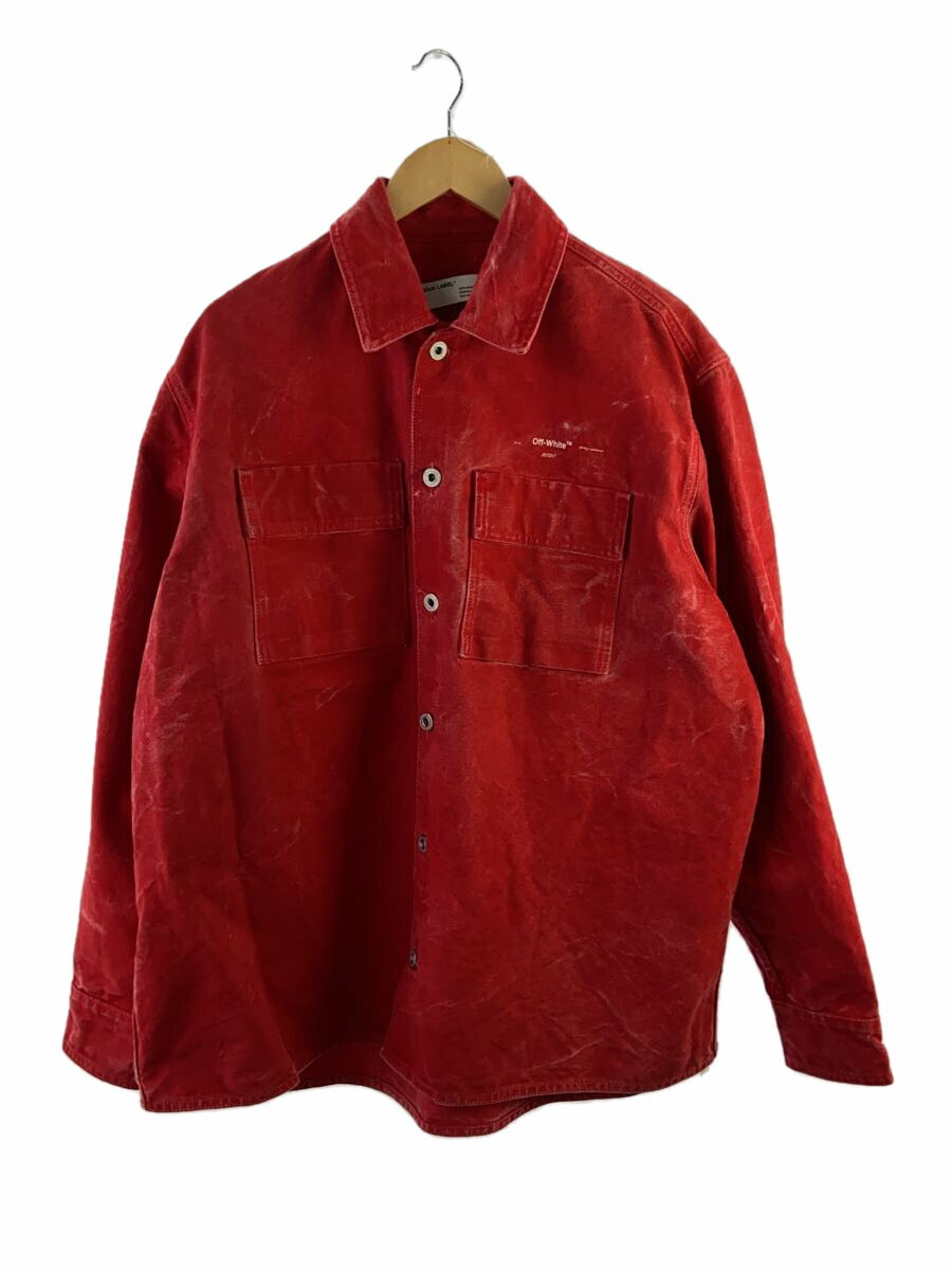 【中古】OFF-WHITE◆Gジャン/XS/コットン/RED/無地/OMYD017S20E55025【メンズウェア】