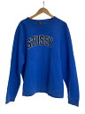 【中古】STUSSY◆スウェット/L/コットン/BLU【メンズウェア】