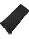 【中古】GUCCI◆ストール/ウール/BLK/メンズ【服飾雑貨他】