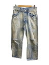 【中古】ANCELLM◆ボトム/2/コットン/BLU/無地/ANC-PT58//【メンズウェア】