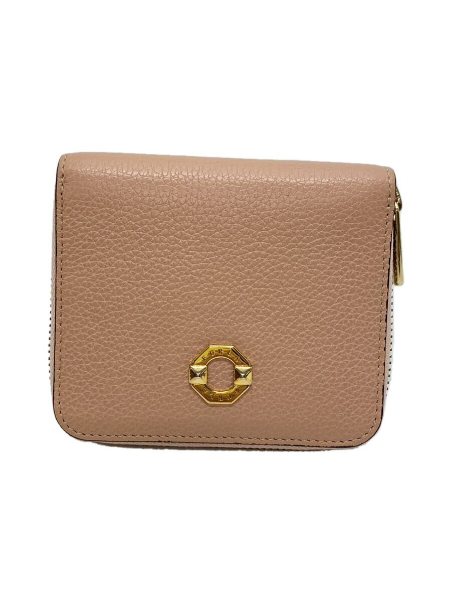 【中古】FURLA◆2つ折り財布/--/PNK/無�