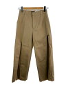 【中古】UNDERCOVER◆ワイドスリットパンツ/1/コットン/BEG/無地/UC2A1506【レディースウェア】