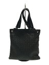 【中古】BOTTEGA VENETA◆イントレチャート/ショルダーバッグ/レザー/BLK/161623/※金具小傷有/角擦れ有【バッグ】