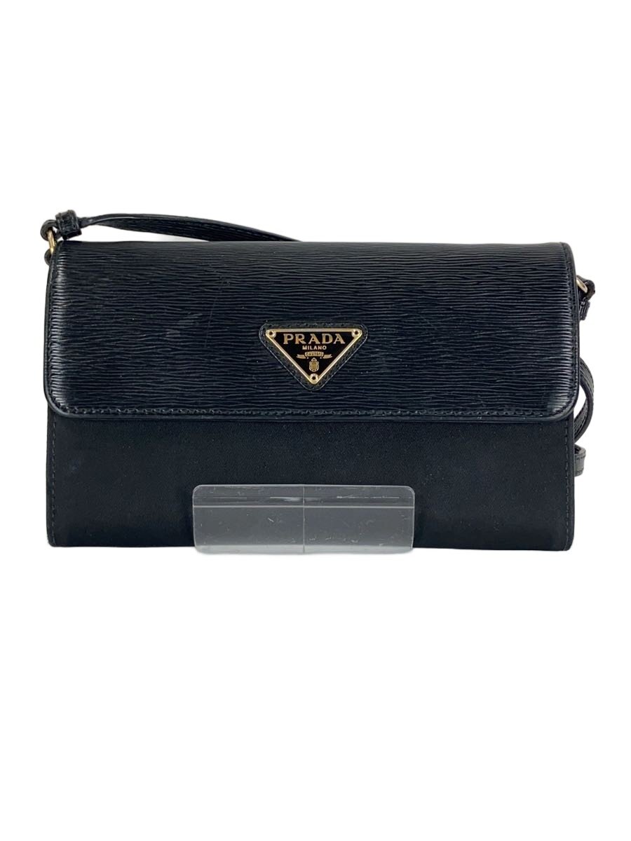 【中古】PRADA◆ショルダーウォレット/長財布/--/BLK/レディース/1MT347【服飾雑貨他】（楽天・2nd STREET 楽天市場店）