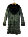 【中古】コート/M/レザー/GRY/ラビットレザー/フォックスファー/ラムレザー【レディースウェア】