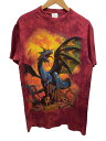 【中古】THE MOUNTAIN◆Tシャツ/M/コットン/RED/総柄【メンズウェア】(4)