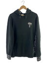 【中古】STUSSY◆00s/ワ-ルドツアー/パーカー/L/コットン/BLK【メンズウェア】