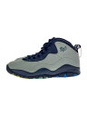 【中古】NIKE◆AIR JORDAN10/25.5cm/GRY/310805-019/PHOTO BLUE-OBSIDIAN-GREEN【シューズ】