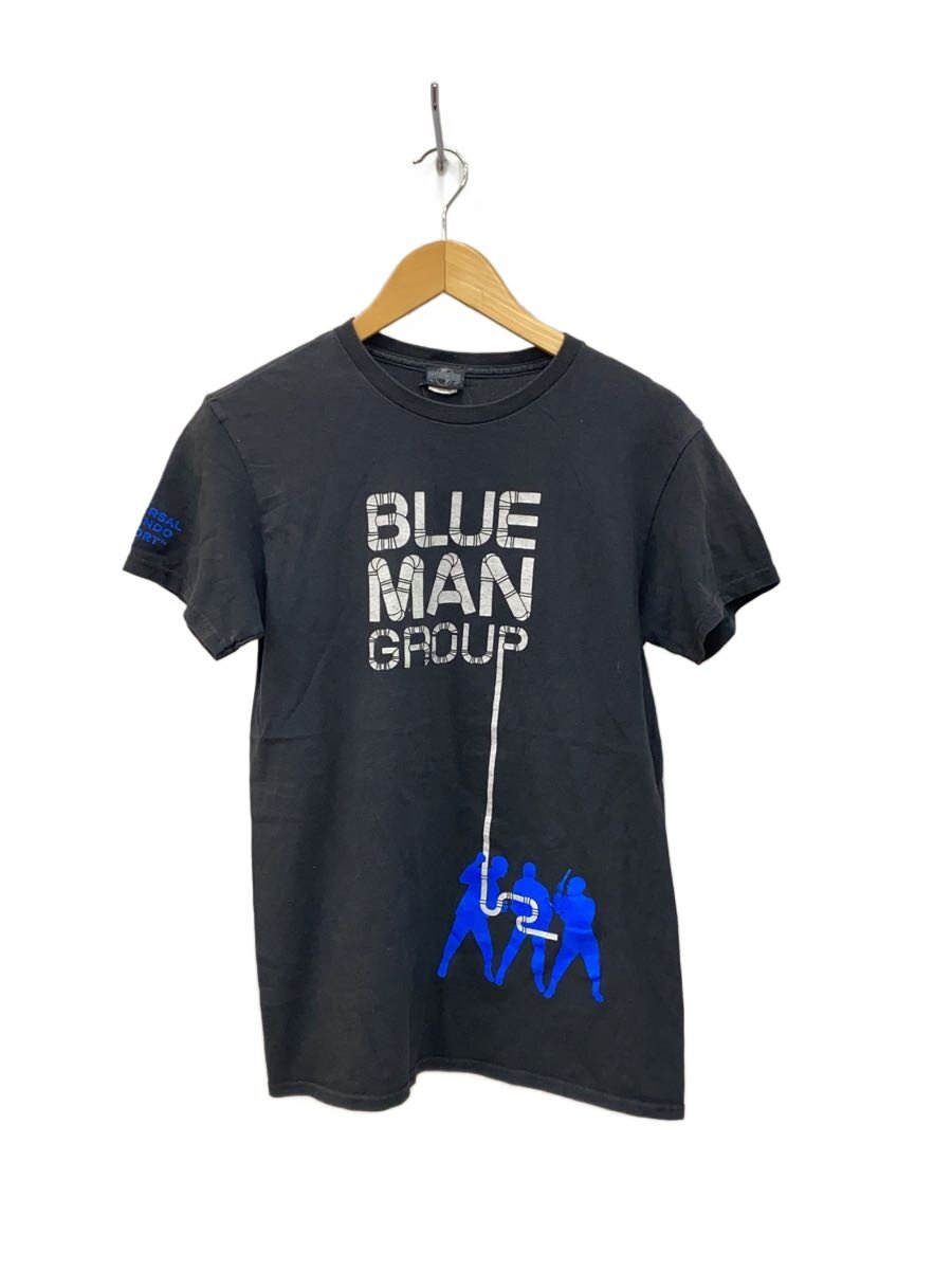 【中古】UNIVERSAL STUDIOS◆90s/BLUE MAN GROUP /Tシャツ/S/コットン/BLK/無地【メンズウェア】