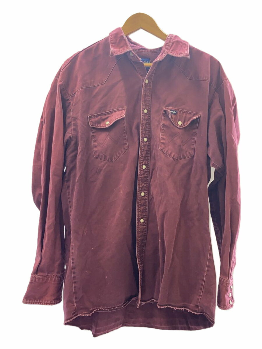 【中古】WRANGLER◆長袖シャツ/XL/コットン/BRD【メンズウェア】