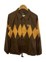 【中古】Dress hippy◆ARGYLE COACH JACKET/ジャケット/L/ポリエステル/ブラウン//【メンズウェア】