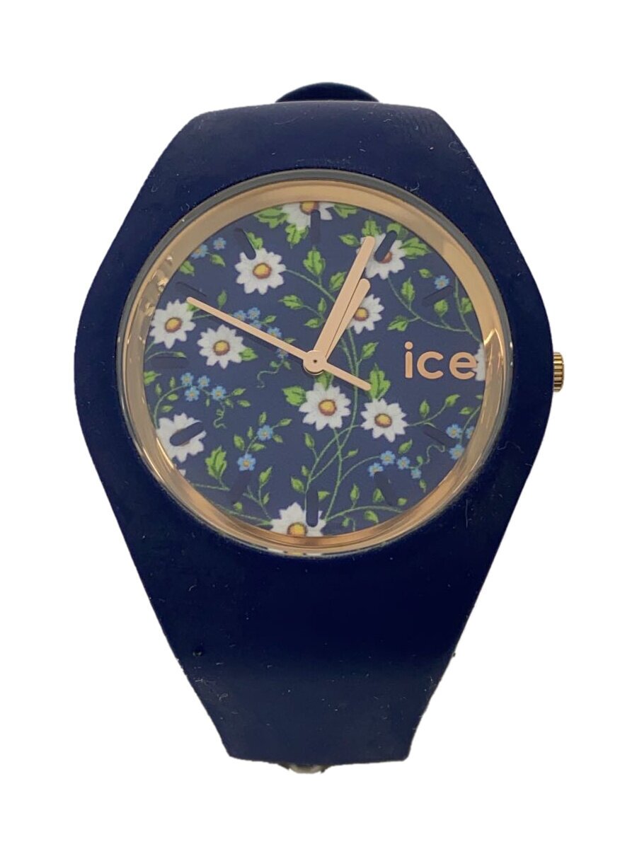 ice watch◆クォーツ腕時計/アナログ/ラバー/NVY/BLU/ICE FL.DAI.U.S.15