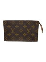 【中古】LOUIS VUITTON◆ポッシュ・トワレット15_モノグラム・キャンバス_BRW/PVC/BRW【バッグ】