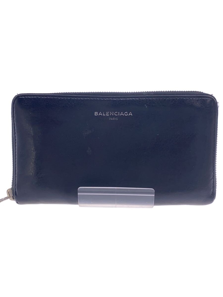【中古】BALENCIAGA◆長財布/レザー/BLK/メンズ/519641【服飾雑貨他】