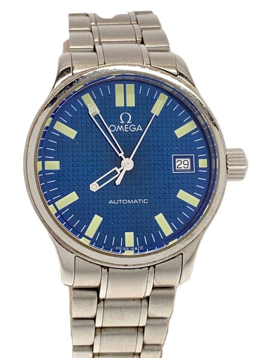 【中古】OMEGA◆自動巻腕時計/アナログ/BLU/SLV/5203.81/20241231日差-23【服飾雑貨他】