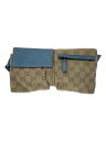 【中古】GUCCI◆ウエストバッグ_GGキャンバス/キャンバス/BLU/総柄【バッグ】