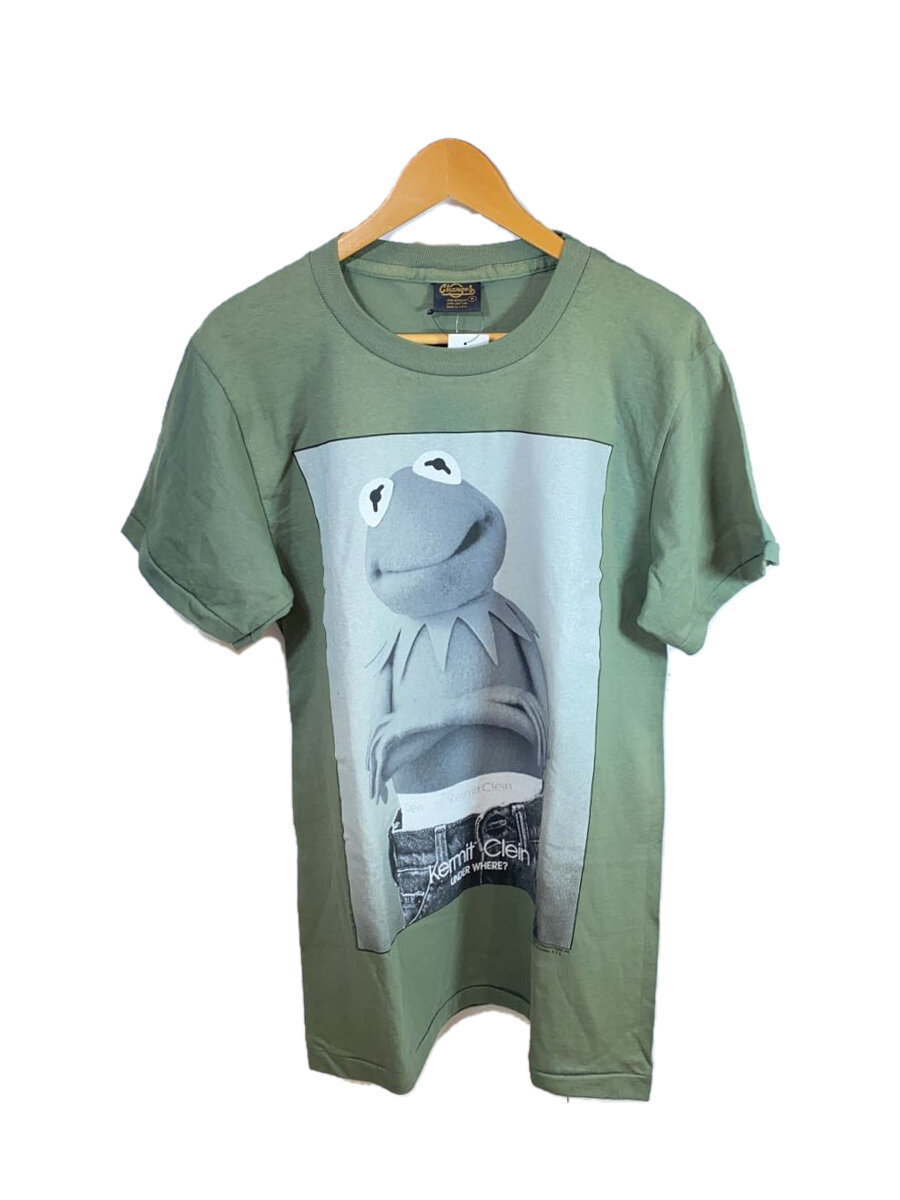 CHANGES◆90s/Kermit Clein/紙タグ付/色褪せ有/Tシャツ/M/コットン/GRN/色褪せ/? NULL ?
