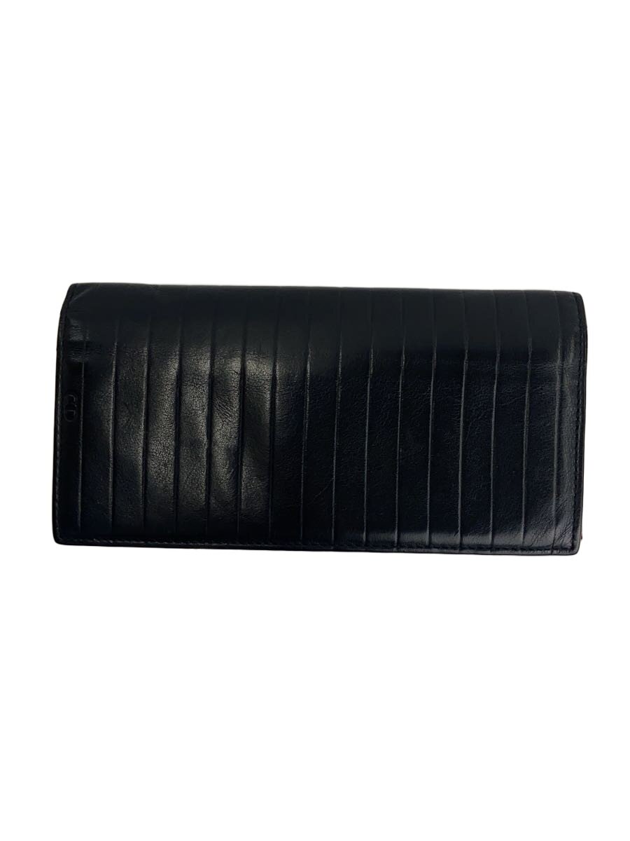 【中古】Dior HOMME◆長財布/レザー/ブラック/メンズ/02-LU-0153【服飾雑貨他】